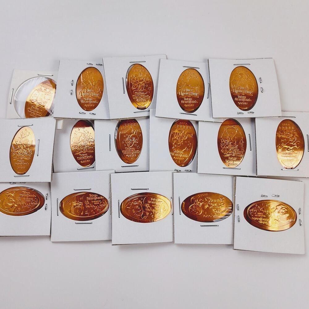 Tokyo Disneyland 2014 Pressed Coins - 16 Pressed Pennies - Picture 2 of 14